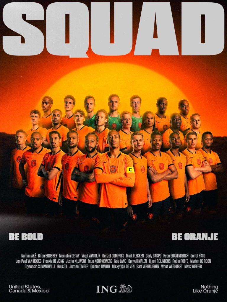 Squad WC 2026 team Netherlands
